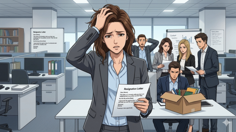 A girl having headaches at workplace.